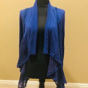 Maternity Violet Waterfall Lace Cardigan